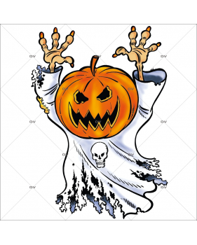 Sticker-halloween-citrouille-fantôme-31-octobre-vitrophanie-décoration-vitrine-halloween-électrostatique-sans-colle-repositionnable-réutilisable-DECO-VITRES