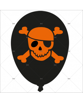 Sticker-Halloween-ballon-pirate-tête-de-mort-vitrophanie-décoration-vitrine-électrostatique-sans-colle-repositionnable-réutilisable-DECO-VITRES