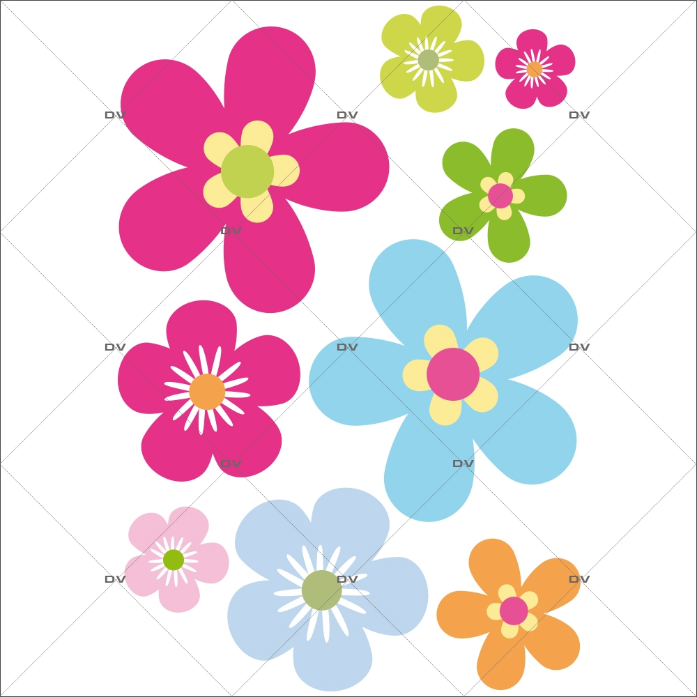 Stickers réfléchissants fleurs - Micro Mobility