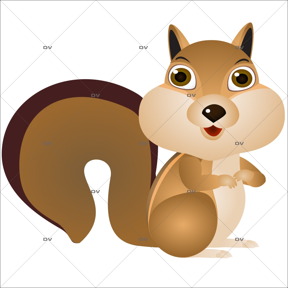 Stickers muraux déco : écureuil - Art Déco Stickers
