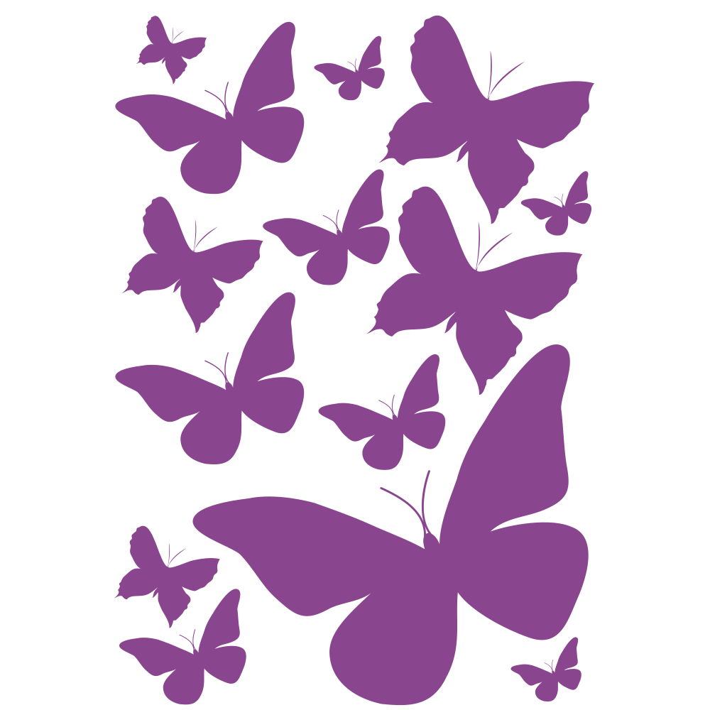 Stickers muraux papillons violets papillon volant - TenStickers