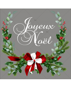 CR9 - Sticker couronne Joyeux Noël