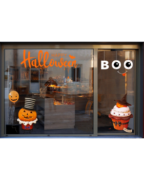 vitrine-halloween-stickers-electrostatiques-vitrophanie-boulangerie-patisserie-citrouilles-ballon-gateau-cup-cake-boo-texte-happy-halloween-toiles-araignee-deco-vitres