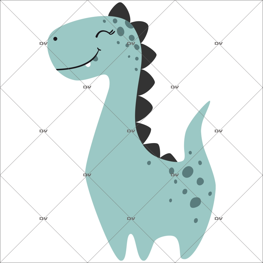 Stickers muraux dinosaure diplodocus