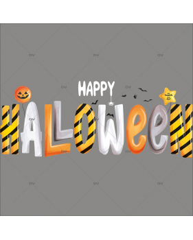 HALL104 - Sticker texte Happy Halloween