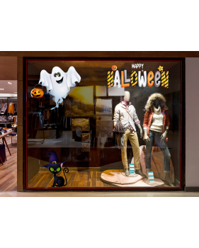 photo-vitrine-sticker-electrostatique-vitrophanie-halloween-fantome-chat-chapeau-sorcière-citrouille-chauve-souris-chaudron-friandises-bulles-texte-happy-halloween-DECO-VITRES