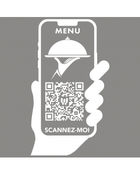 QR17 - Sticker QR Code main téléphone menu