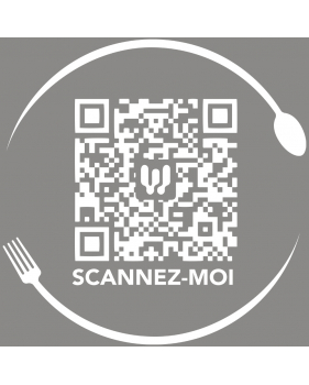 QR14 - Sticker QR code couverts gourmet