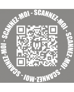 QR12 - Sticker QR code scannez-moi rond