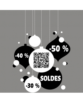 QR16 - Sticker QR Code soldes boules