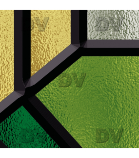 Sticker Autocollant Vitrail Géométrique Vert & Marron 67x23cm - Déco Vitre  Intérieure & Extérieure Electrostatique pour Fenêtre & Murs